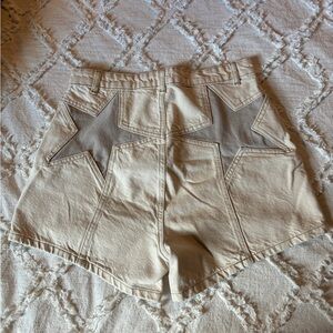 Star denim shorts